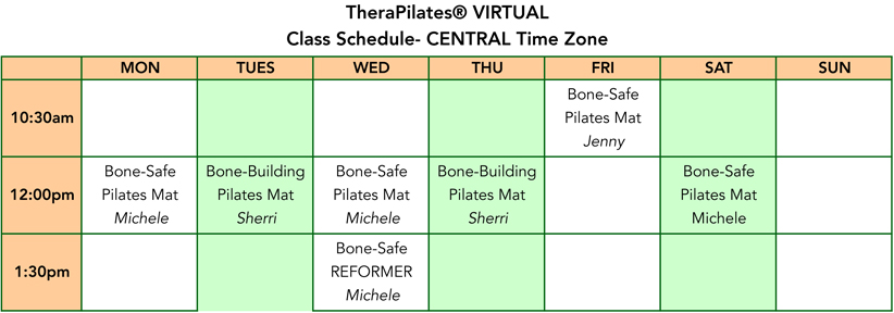 Classes CENTRAL Time Zone